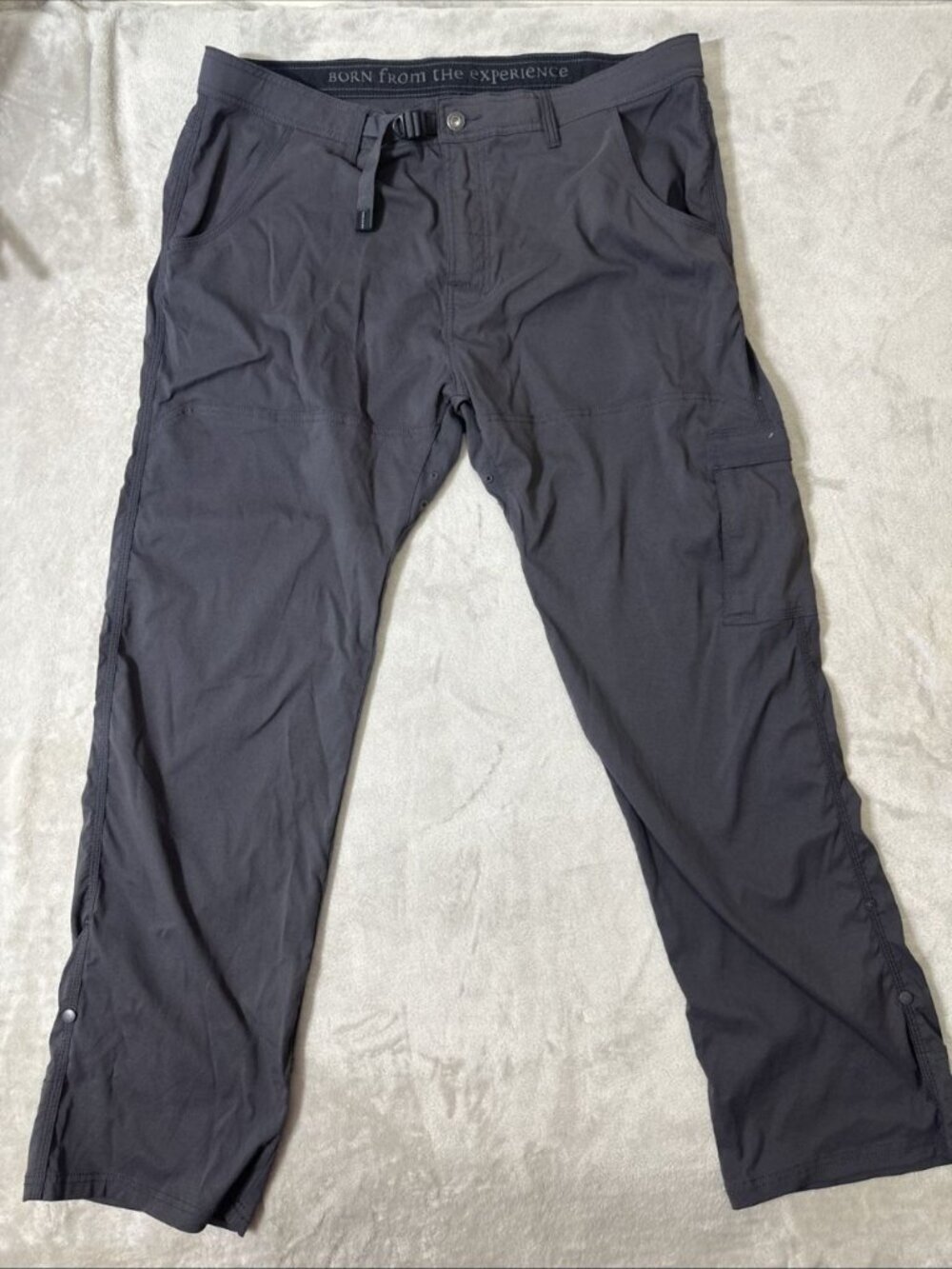 prAna stretch hiking cargo pants charcoal gray 40x32 men’s